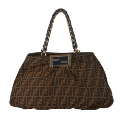 Large Mia, Canvas/Patent, Brown/Navy, 2415 8BR616 DMP 109, 3*